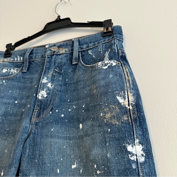Frame | Le Sylvie Kick Boot Splattered Denim Jean Size 24 - Picture 5 of 14